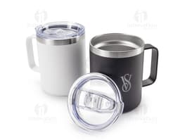 Caneca Térmica de 350ml, ideal para manter a temperatura da bebida por mais tempo. A caneca é de cor branca e possui tampa