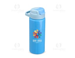 Squeeze de Alumínio 600ml na cor prata com tampa rosqueável e design moderno.