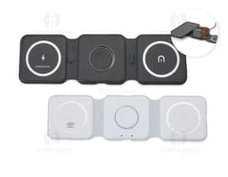 Carregador via Indução 3 em 1 com scanner e detector de tecnologia eletrônica, equipamento moderno para armazenar e