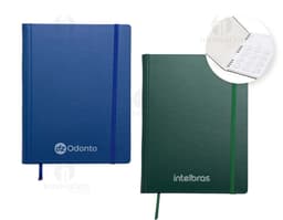 Caderneta de couro sintético para anotações, com design moderno e espaçoso. Perfeita para armazenar dados, informações e