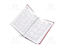Agenda Diária 2025 com capa preta, espiral, espaço para escrever notas, listas e compromissos, design moderno, feita em metal