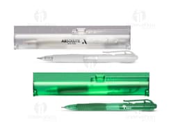 Kit estojo com caneta plástico contendo writing implement, pencil, straightener, device, pen, school, education, ballpoint