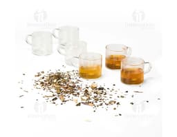 Kit Xícaras de Vidro 6 Peças são xícaras de vidro transparente, ideais para servir chás, cafés e outras bebidas quentes. As