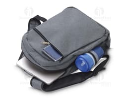 Mochila para Notebook na cor preta, com compartimento acolchoado para laptop e bolsos frontais para acessórios. Alças