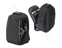 YANGON BPACK Mochila antirroubo em poliéster reciclado 600D twill resistente à água e bolso para notebook 173 20 L
