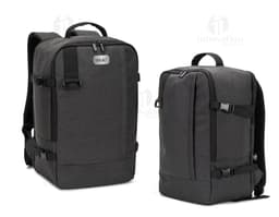 CIES Mochila desenvolvida para cumprir as dimensões exigidas pelas companhias aéreas em poliéster reciclado 600D de alta