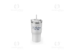JOYNER M Copo de viagem compacto em aço inox 91 reciclado com parede dupla isolada a vácuo e acabamento mate 600 mL