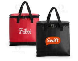 Bolsa Térmica 20 Litros em cor preta, com alça de ombro ajustável, fecho em zíper e bolso externo. Ideal para transporte de