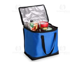 Bolsa Térmica 20 Litros em cor preta, com alça de ombro ajustável, fecho em zíper e bolso externo. Ideal para transporte de