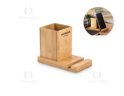 ERWIN Conjunto de secretária com suporte para celular e copo