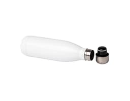 Garrafa térmica de 500ml em inox, com tampa de rosca e design moderno.