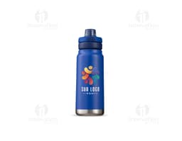 Garrafa térmica 750ml de plástico transparente, com tampa, objeto saudável para armazenar líquidos, como água e bebidas.