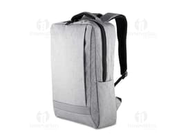 Mochila para notebook em Poliéster 300D preta, com alça de couro, zíper, estilo business, moderno e elegante para viagens e