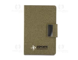 Caderno em PU e fibra de café ou chá