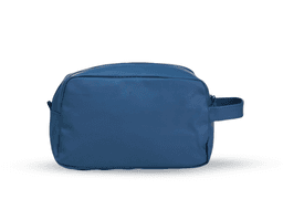 Nécessaire de couro sintético preto com zíper, ideal para guardar dinheiro, cartões, documentos e outros objetos pessoais.