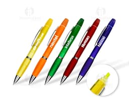 CANETA PLÁSTICA C MARCA TEXTO