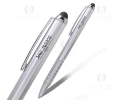 Caneta plástica com touch - 01: Perfeita para o seu dia a dia no escritório ou na faculdade. Com design moderno e funcional