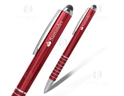Caneta plástica com touch 01, perfeita para escrita suave e touchscreen. Ideal para uso no escritório, na escola ou em