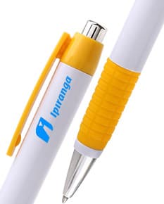 Caneta plástica - 07: Ideal para escrita limpa e precisa em papel, a caneta plástica é um equipamento de negócios essencial.