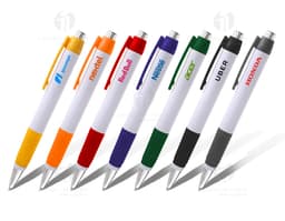 Caneta Plástica - 07: Ideal para brindes corporativos, essa caneta possui design clean, corpo plástico e tinta de qualidade.