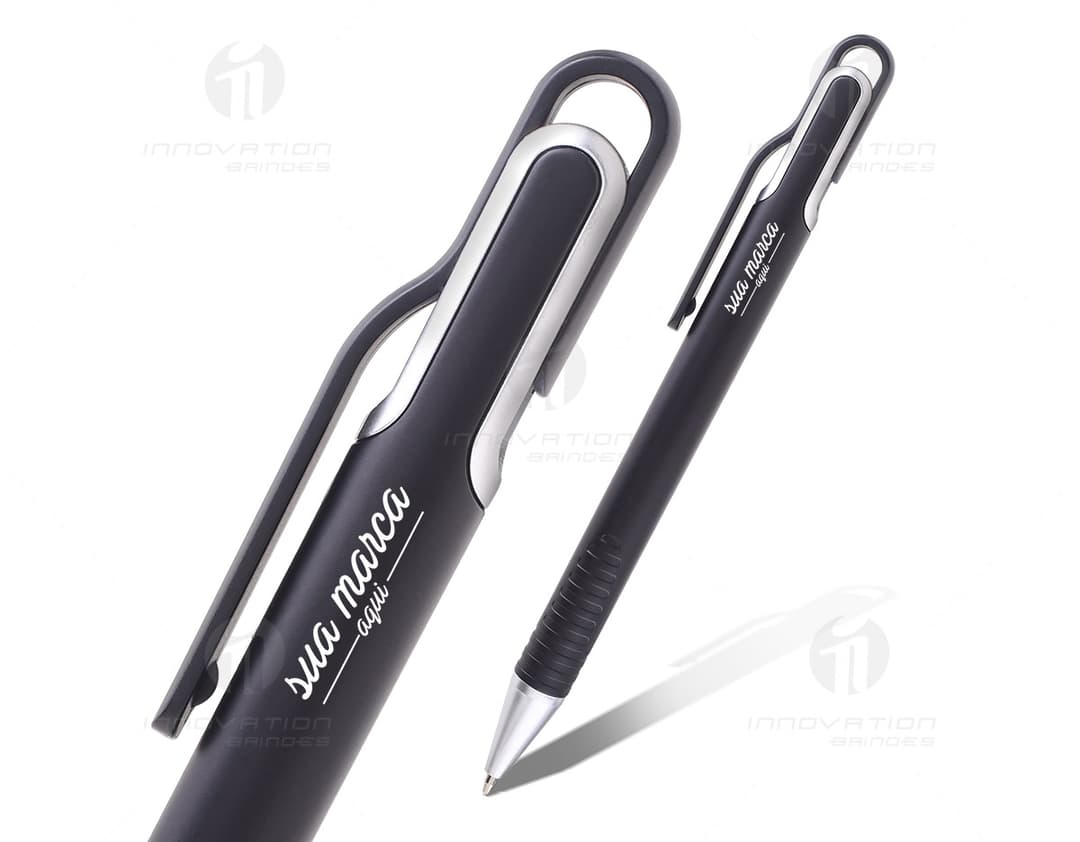Caneta plástica de alta qualidade em cores vibrantes. Ideal para uso no escritório, na escola ou em casa. Feita de material