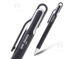 Caneta plástica de alta qualidade para brindes e escrita profissional. Perfeita para uso no escritório, com tinta resistente