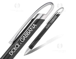 Caneta de metal premium com design sofisticado e acabamento envernizado. Perfeita para assinaturas, ilustrações e anotações