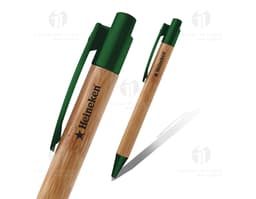 Caneta ecológica 09: Ideal para quem busca uma opção sustentável! Feita de madeira, essa caneta possui um brilho especial e é