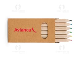 Lápis de cor - 02 em embalagem de papelão quadrada vazia. Perfeito para presentear e personalizar com cartão de mensagem.