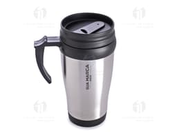 Caneca de metal 400ml - 02, perfeita para seu café da manhã ou lanches rápidos. Feita em alumínio e com capacidade para