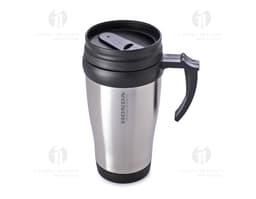 Caneca de metal 400ml - 02: ideal para desfrutar de um delicioso café ou chá. Feita em alumínio com capacidade para 400ml