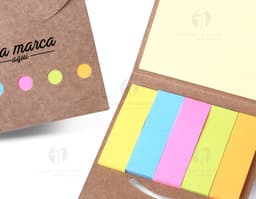 Mini bloco de anotações ecológico - 01 - Perfeito para suas anotações diárias, este mini bloco de papel reciclado é prático