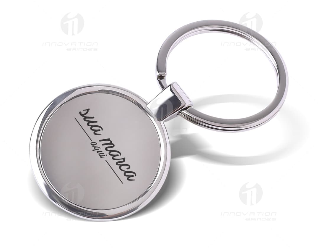 Chaveiro de Metal - 19: Proteja seu negócio com estilo e segurança. Fabricado em aço cromado, este chaveiro é o símbolo de