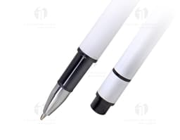 Caneta de metal com marca texto - 01: Ferramenta de escrita e marcação em um só produto. Perfeita para uso no escritório