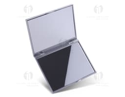 Espelho de Bolsa Plástico - 03: Prático e portátil, ideal para retoques em qualquer lugar. Feito em plástico resistente, é