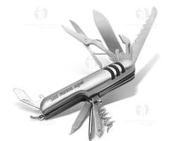 Canivete multiuso com 9 funções em metal de alta resistência. Perfeito para camping, atividades ao ar livre ou uso doméstico.