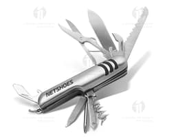 Canivete 9 funções - Multiuso em aço inoxidável para cortar, abrir garrafas, parafusos e muito mais! Utensílio prático e
