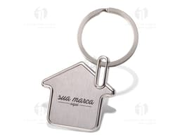 Chaveiro de metal para casa - Proteja-se com estilo! Este chaveiro de metal resistente é a solução perfeita para manter suas