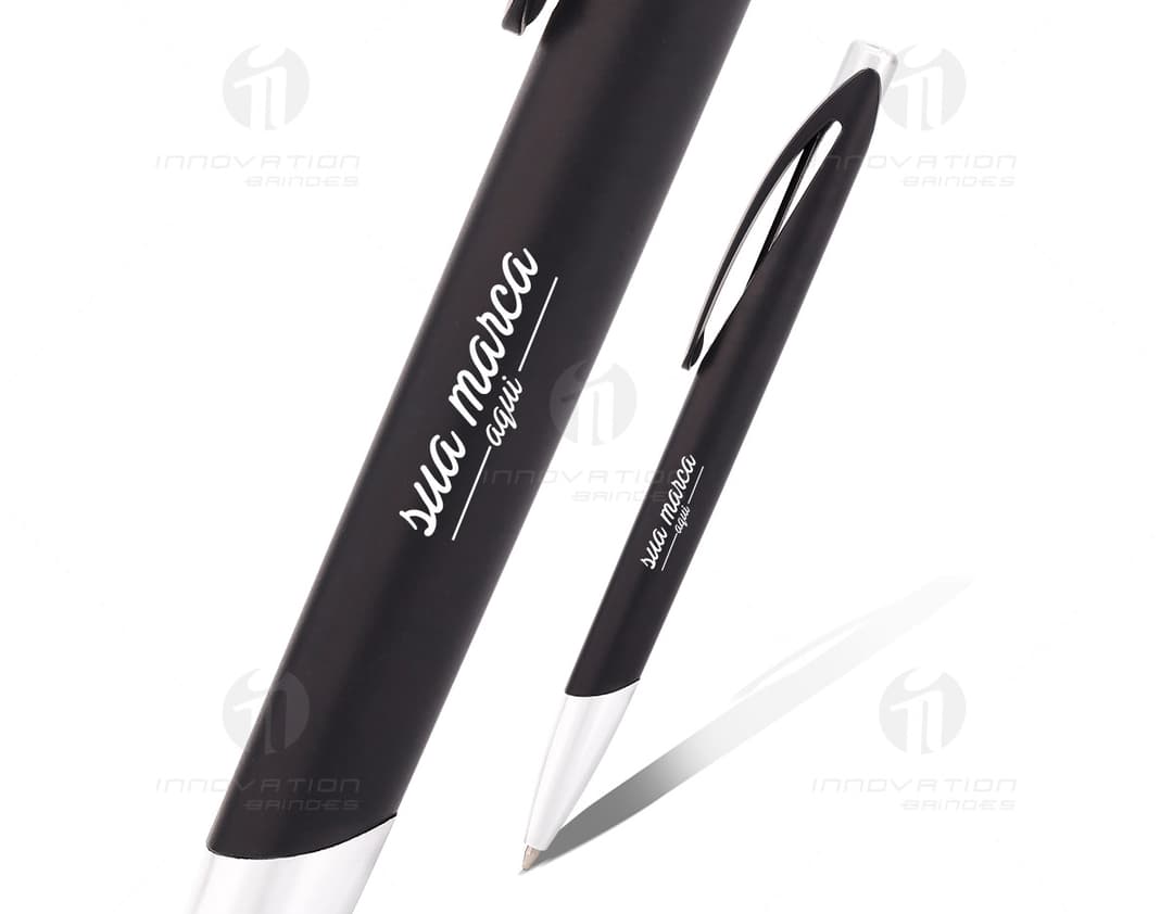 Caneta plástica de alta qualidade para escrita e desenho. Ideal para uso em escritórios, escolas e negócios. Design moderno e