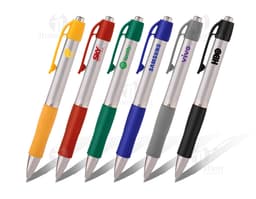 Caneta plástica - 96, a ferramenta ideal para o seu escritório! Com design elegante e funcional, este objeto de escrita é