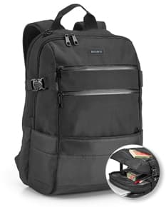 Mochila 07 em couro marrom vintage. Perfeita para viagens ou negócios, com design elegante e prático.