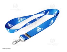 Cordão para crachá com mosquetão 85 cm x 2 cm, ideal para fixação e identificação. Feito em material resistente e durável