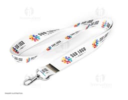 Cordão para crachá com mosquetão 85 cm x 2,5 - Design moderno e colorido para eventos e incorporações. Ideal para