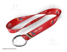 Corda para crachá com argola - Acessório prático e funcional para identificação profissional. Feito em material resistente