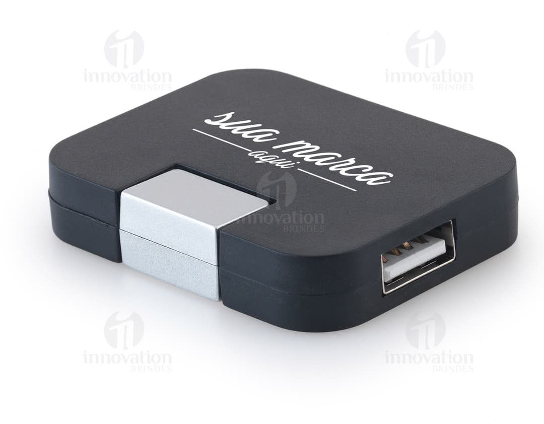 Hub com USB - 03: Conexão rápida e eficiente para seus dispositivos eletrônicos. Organize cabos e ganhe mais espaço no seu