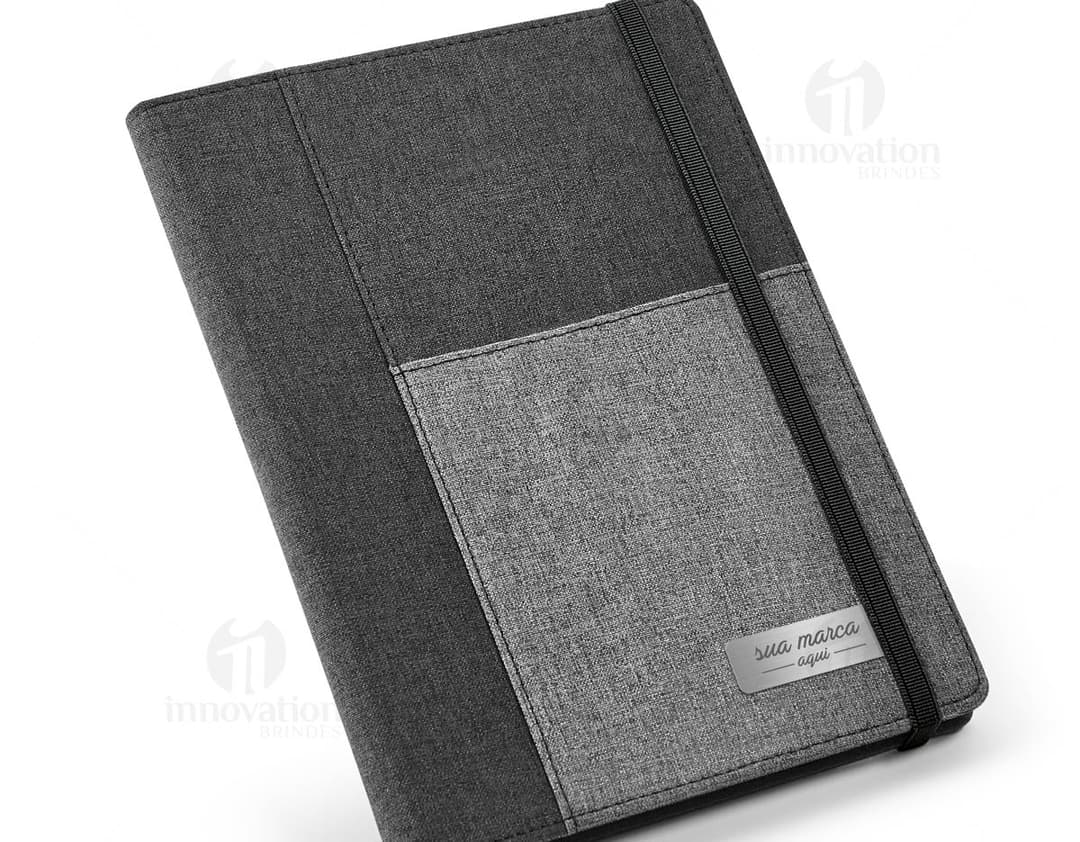 Pasta A5 em Couro Marrom - Organize seus documentos com elegância e praticidade. Ideal para escritório, reuniões e estudos.