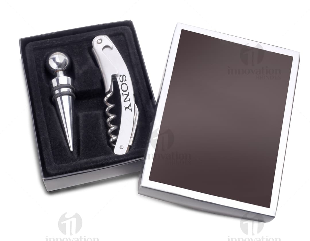 Conheça o kit vinho - 19, um conjunto moderno e elegante para os amantes de vinho. Com design vintage e tecnologia de ponta