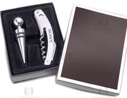 Kit vinho moderno e sofisticado - 19 peças para apreciar seu vinho com estilo. Acompanha acessórios de alta tecnologia em um