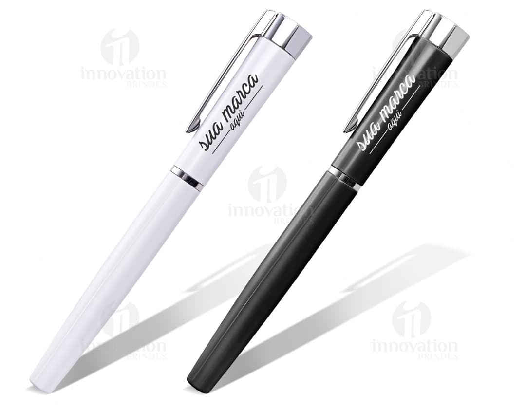 Caneta de metal elegante e durável para escrita fina e precisa. Perfeita para uso no escritório, escola ou negócios. Feita em