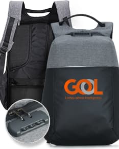 Mochila de couro preta moderna e elegante para um visual sofisticado. Ideal para viagens ou uso casual, essa peça é perfeita